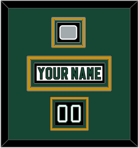 Dallas Nameplate, Number (Shoulder) & Stanley Cup Champions Patch - Home White (1994-1999) - Double Mat 2