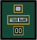 Dallas Nameplate, Number (Shoulder) & Stanley Cup Champions Patch - Home White (1994-1999) - Triple Mat 3