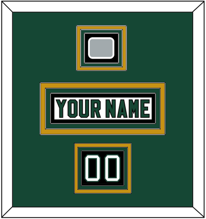 Dallas Nameplate, Number (Shoulder) & Stanley Cup Champions Patch - Home White (1994-1999) - Premier Tier 3