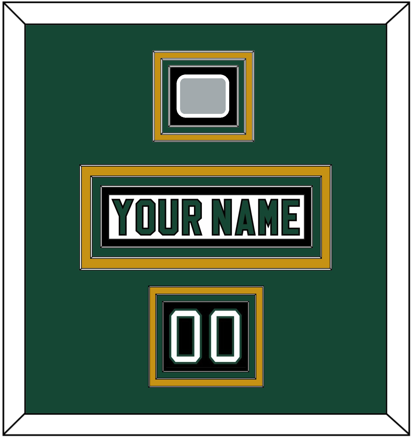 Dallas Nameplate, Number (Shoulder) & Stanley Cup Finals Patch - Home White (1994-1999) - Premier Tier 3