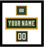 Dallas Nameplate, Number (Shoulder) & Stanley Cup Finals Patch - Alternate Green (1997-1999) - Triple Mat 1