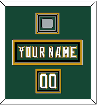 Dallas Nameplate, Number (Shoulder) & Stanley Cup Finals Patch - Alternate Green (1997-1999) - Premier Tier 2