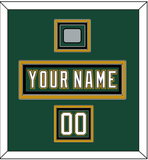 Dallas Nameplate, Number (Shoulder) & Stanley Cup Finals Patch - Alternate Green (1997-1999) - Triple Mat 2