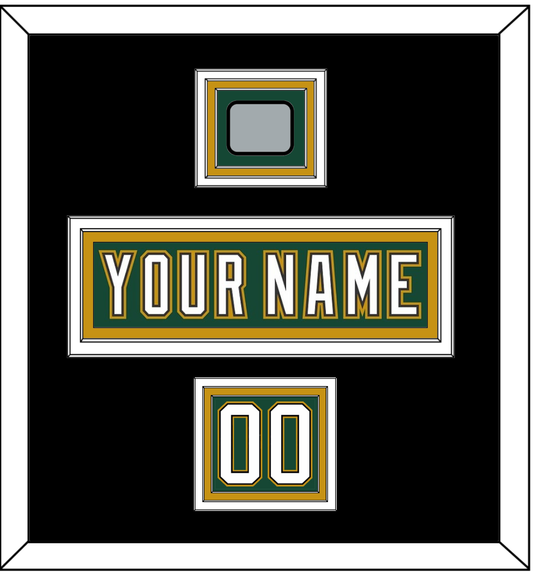 Dallas Nameplate, Number (Shoulder) & Stanley Cup Champions Patch - Alternate Green (1997-1999) - Premier Tier 3