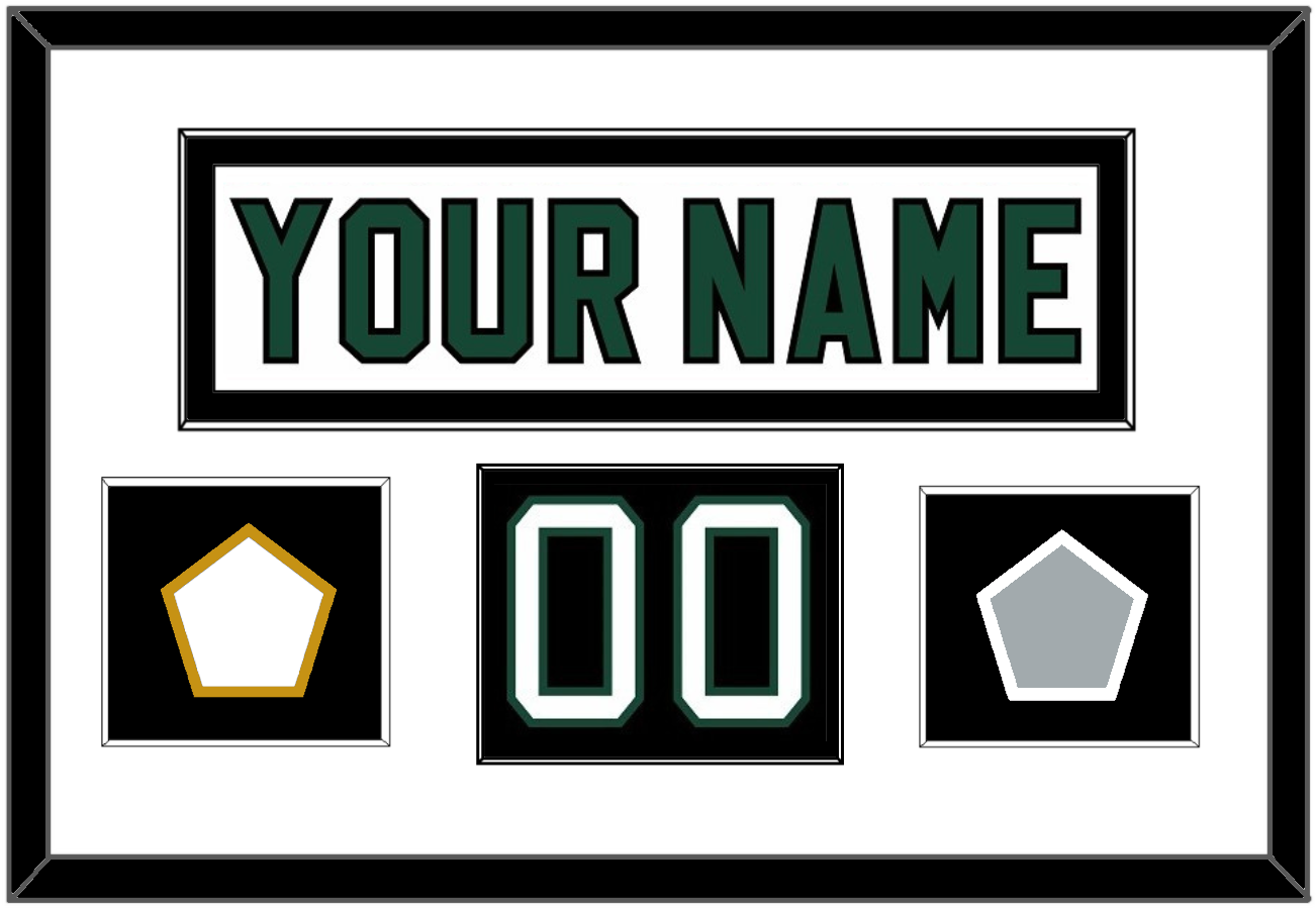 Dallas Nameplate & Number (Shoulder) With Stanley Cup Finals & Team Logo Patches - Home White (1994-1999) - Essential Tier 1