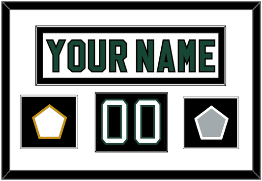Dallas Nameplate & Number (Shoulder) With Stanley Cup Finals & Team Logo Patches - Home White (1994-1999) - Essential Tier 1