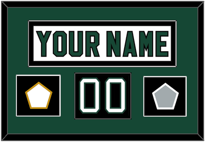 Dallas Nameplate & Number (Shoulder) With Stanley Cup Finals & Team Logo Patches - Home White (1994-1999) - Essential Tier 2