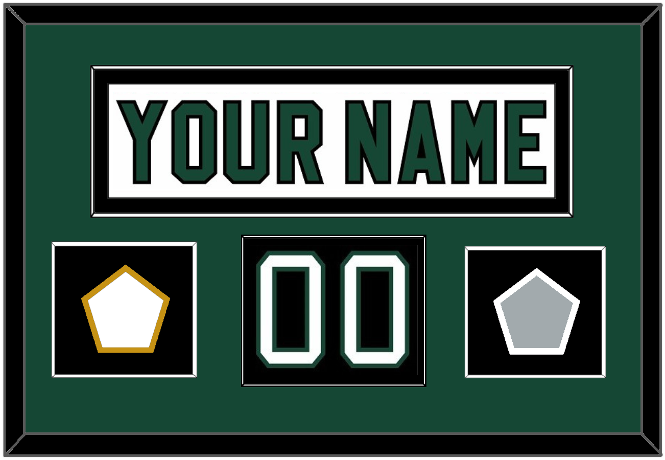 Dallas Nameplate & Number (Shoulder) With Stanley Cup Champions & Team Logo Patches - Home White (1994-1999) - Essential Tier 2