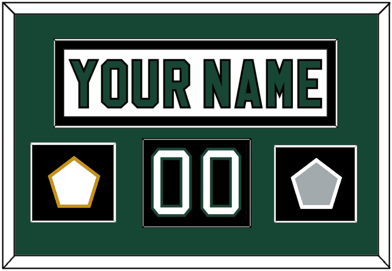 Dallas Nameplate & Number (Shoulder) With Stanley Cup Finals & Team Logo Patches - Home White (1994-1999) - Essential Tier 2