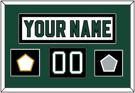 Dallas Nameplate & Number (Shoulder) With Stanley Cup Champions & Team Logo Patches - Home White (1994-1999) - Essential Tier 2
