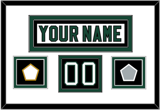 Dallas Nameplate & Number (Shoulder) With Stanley Cup Finals & Team Logo Patches - Home White (1994-1999) - Signature Tier 1