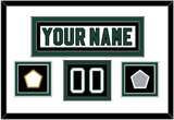 Dallas Nameplate & Number (Shoulder) With Stanley Cup Finals & Team Logo Patches - Home White (1994-1999) - Double Mat 1