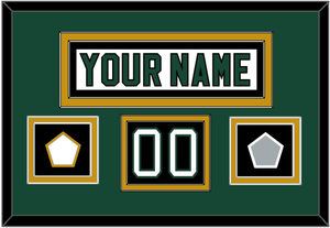 Dallas Nameplate & Number (Shoulder) With Stanley Cup Champions & Team Logo Patches - Home White (1994-1999) - Double Mat 2