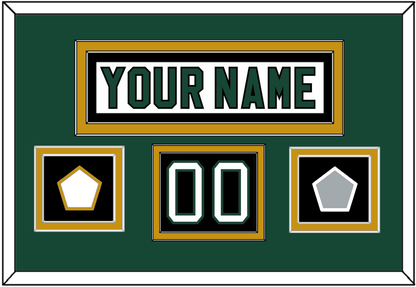 Dallas Nameplate & Number (Shoulder) With Stanley Cup Finals & Team Logo Patches - Home White (1994-1999) - Signature Tier 2