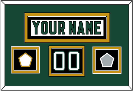 Dallas Nameplate & Number (Shoulder) With Stanley Cup Finals & Team Logo Patches - Home White (1994-1999) - Signature Tier 2