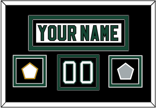 Dallas Nameplate & Number (Shoulder) With Stanley Cup Champions & Team Logo Patches - Home White (1994-1999) - Signature Tier 3