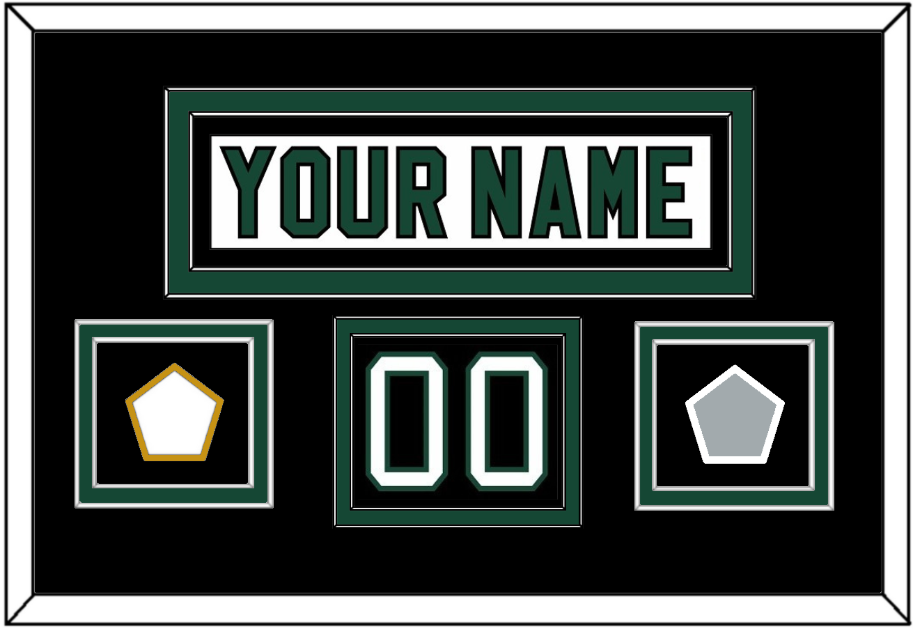 Dallas Nameplate & Number (Shoulder) With Stanley Cup Finals & Team Logo Patches - Home White (1994-1999) - Signature Tier 3