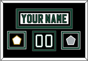 Dallas Nameplate & Number (Shoulder) With Stanley Cup Finals & Team Logo Patches - Home White (1994-1999) - Double Mat 3