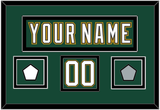 Dallas Nameplate & Number (Shoulder) With Stanley Cup Finals & Team Logo Patches - Alternate Green (1997-1999) - Double Mat 3