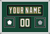 Dallas Nameplate & Number (Shoulder) With Stanley Cup Finals & Team Logo Patches - Alternate Green (1997-1999) - Double Mat 3