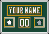 Dallas Nameplate & Number (Shoulder) With Stanley Cup Finals & Team Logo Patches - Alternate Green (1997-1999) - Double Mat 4