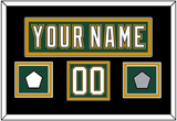 Dallas Nameplate & Number (Shoulder) With Stanley Cup Champions & Team Logo Patches - Alternate Green (1997-1999) - Double Mat 5