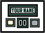 Dallas Nameplate & Number (Shoulder) With Stanley Cup Finals & Team Logo Patches - Home White (1994-1999) - Triple Mat 1