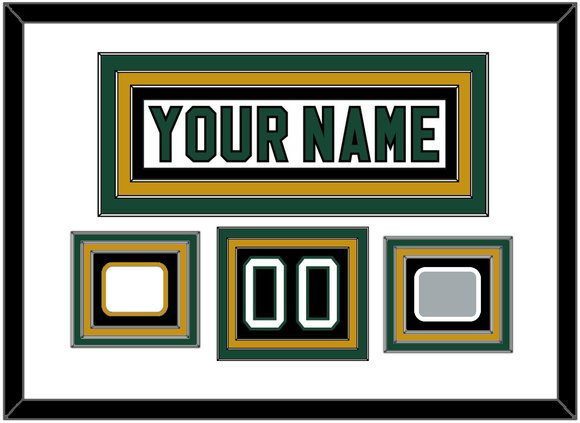 Dallas Nameplate & Number (Shoulder) With Stanley Cup Champions & Team Logo Patches - Home White (1994-1999) - Triple Mat 2