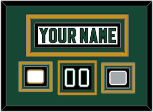 Dallas Nameplate & Number (Shoulder) With Stanley Cup Champions & Team Logo Patches - Home White (1994-1999) - Triple Mat 3