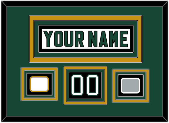 Dallas Nameplate & Number (Shoulder) With Stanley Cup Champions & Team Logo Patches - Home White (1994-1999) - Triple Mat 3