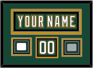 Dallas Nameplate & Number (Shoulder) With Stanley Cup Champions & Team Logo Patches - Alternate Green (1997-1999) - Triple Mat 2