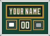 Dallas Nameplate & Number (Shoulder) With Stanley Cup Finals & Team Logo Patches - Alternate Green (1997-1999) - Triple Mat 2