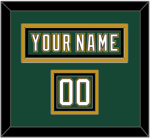 Dallas Nameplate & Number (Shoulder) - Alternate Green (1997-1999) - Triple Mat 2