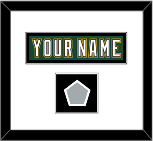 Dallas Nameplate & Stanley Cup Champions Patch - Alternate Green (1997-1999) - Single Mat 1