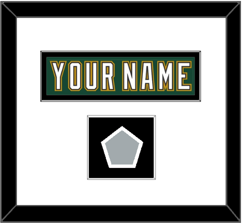 Dallas Nameplate & Stanley Cup Champions Patch - Alternate Green (1997-1999) - Single Mat 1