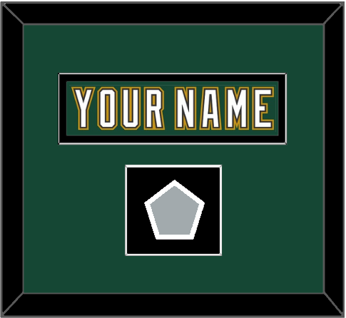 Dallas Nameplate & Stanley Cup Champions Patch - Alternate Green (1997-1999) - Single Mat 3