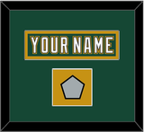 Dallas Nameplate & Stanley Cup Champions Patch - Alternate Green (1997-1999) - Single Mat 4