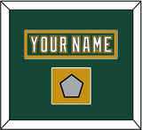 Dallas Nameplate & Stanley Cup Champions Patch - Alternate Green (1997-1999) - Single Mat 4