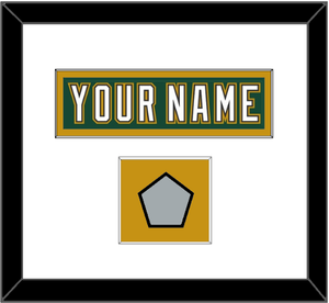 Dallas Nameplate & Stanley Cup Champions Patch - Alternate Green (1997-1999) - Single Mat 2