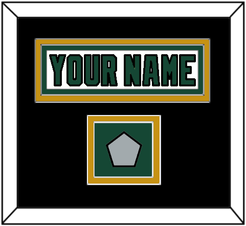 Dallas Nameplate & Stanley Cup Champions Patch - Home White (1994-1999) - Signature Tier 4