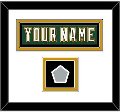 Dallas Nameplate & Stanley Cup Champions Patch - Alternate Green (1997-1999) - Signature Tier 1