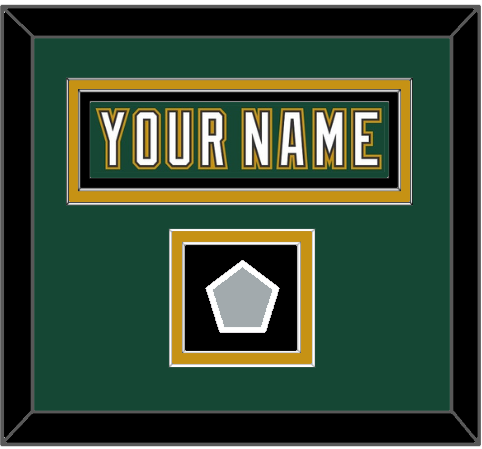 Dallas Nameplate & Stanley Cup Champions Patch - Alternate Green (1997-1999) - Double Mat 2