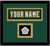 Dallas Nameplate & Stanley Cup Champions Patch - Alternate Green (1997-1999) - Double Mat 2