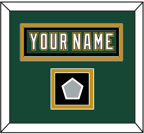 Dallas Nameplate & Stanley Cup Champions Patch - Alternate Green (1997-1999) - Signature Tier 2