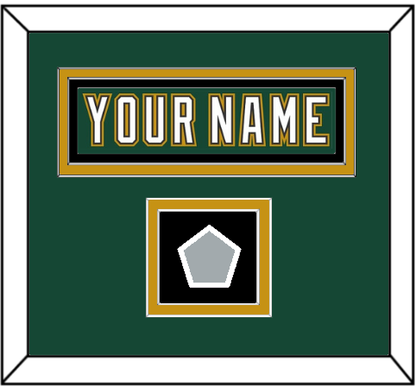 Dallas Nameplate & Stanley Cup Champions Patch - Alternate Green (1997-1999) - Signature Tier 2