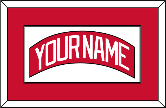 Detroit Nameplate - Home Red - Single Mat 1