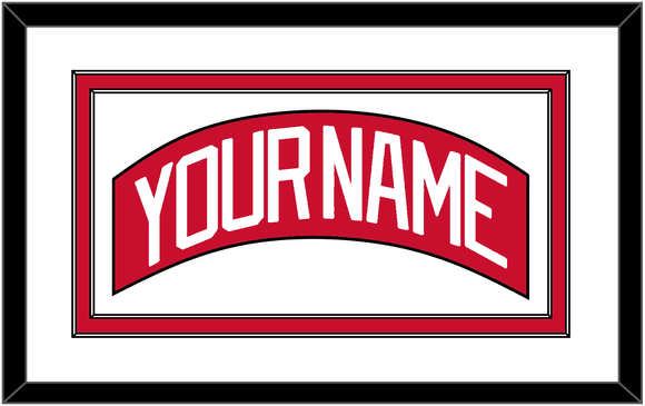 Detroit Nameplate - Home Red - Double Mat 1