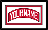 Detroit Nameplate - Home Red - Double Mat 1