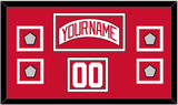 Detroit Nameplate, Number (Shoulder) & 4 Stanley Cup Finals Patches - Road White (2007-2017) - Double Mat 1