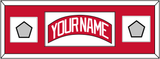 Detroit Nameplate & 2 Stanley Cup Finals Patch - Home Red (2007-2017) - Single Mat 2